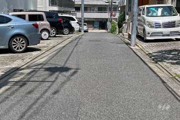 敷地の東側道路(南側から)