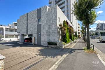 敷地西側の前面道路（北側から）