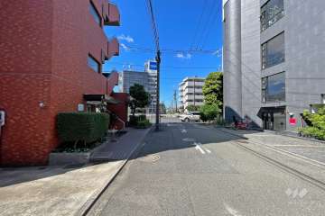 敷地北側の前面道路（東側から）