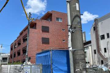 クレール上野毛の外観（南側から）　