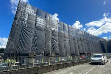 セザール上野毛ガーデンの外観（北側から）