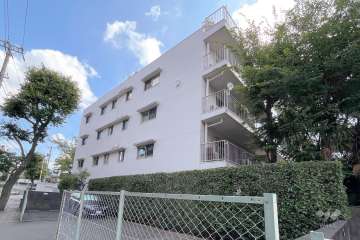 上野毛ハイム3号棟の外観（南西側から）