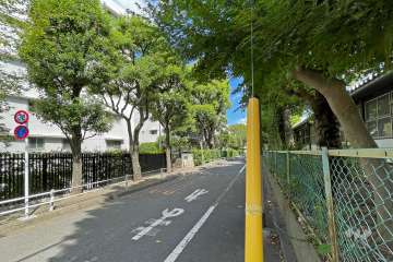 敷地の東側道路の南側から