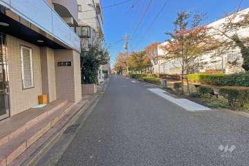 敷地北側の前面道路（東側から）
