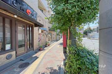 敷地北側の前面道路（東側から）