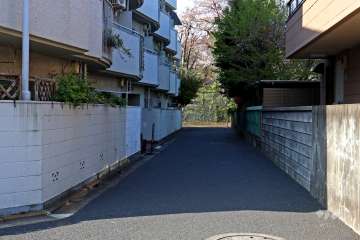 敷地東側の前面道路