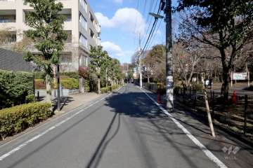 敷地東側の前面道路