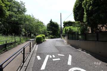 敷地南側の前面道路（東側から）