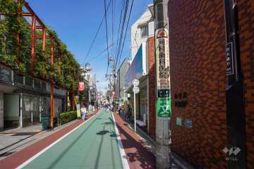 敷地北西側の前面道路（南西側から）