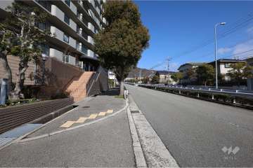 敷地東側の前面道路