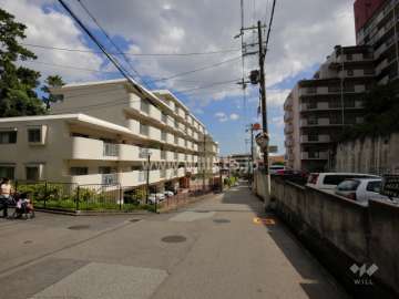 敷地の南西側の前面道路