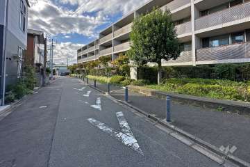 敷地南側の前面道路（東側から）
