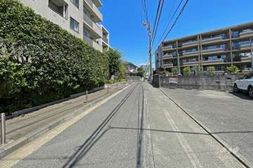 敷地の東側前面道路（南側から）