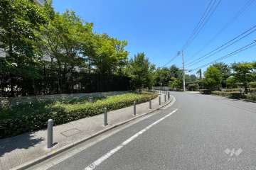 敷地の東側前面道路（南側から）