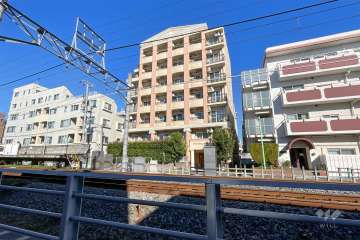 トゥールロワイヤルエルモア尾山台の外観（南東側から）　