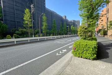 敷地南側の前面道路（東側から）