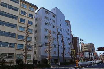 ライオンズマンション尾山台の外観（北側から）