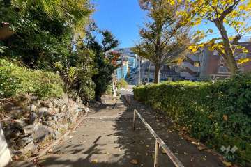 敷地北側の前面道路
