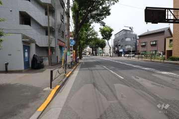 敷地北側の前面道路（東側から）