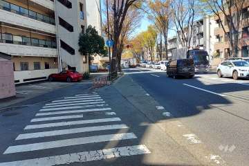 敷地北側の前面道路(東側から)