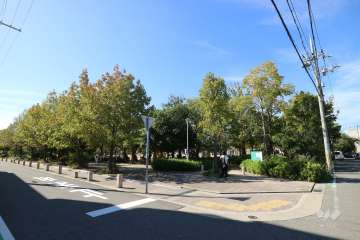 敷地西側には高木公園があります。
