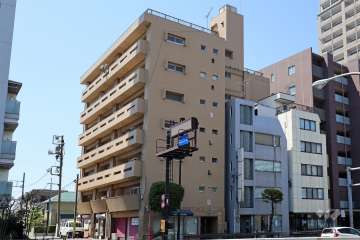 ニュー上馬マンションの外観（南西側から）