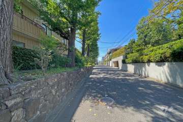 敷地の北東側道路の東側から