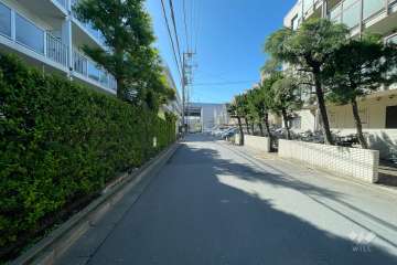 敷地北東側の前面道路　