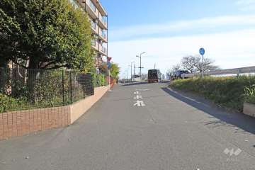 敷地南西側の前面道路　