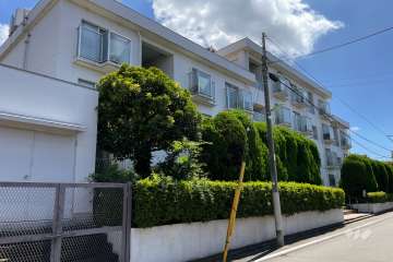 上野毛リッツハウスA館の外観（北東側から）