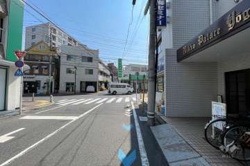 敷地の北側前面道路（西側から）