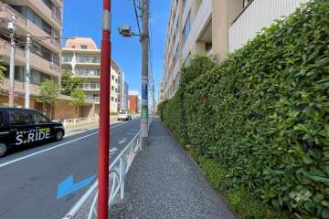 敷地南西側の前面道路　