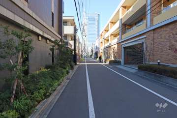 敷地北側の前面道路