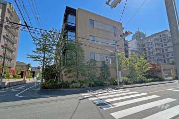 敷地の北側前面道路（東側から）