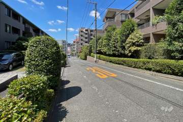 敷地南側の前面道路（東側から）