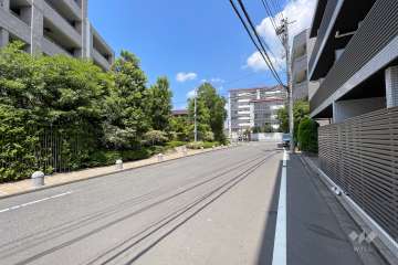 敷地東側の前面道路（南側から）