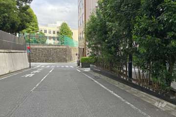 敷地の北側前面道路（東側から）