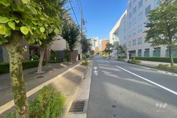 敷地北側の前面道路