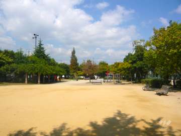 敷地の北側には公園が広がっています