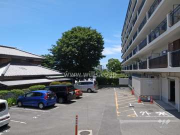 敷地南側の駐車場