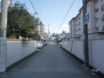 敷地北側の前面道路