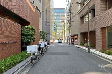 敷地の南側前面道路（東側から）