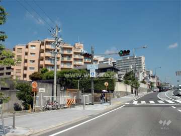 敷地のすぐ東側には中津浜線が走っています。