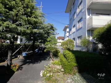 敷地内の植栽スペース