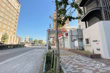 敷地北側の前面道路（西側から）