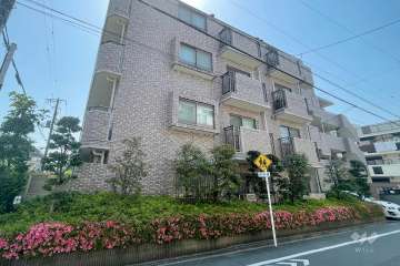 ソルシェ多摩川の外観（北東側から）