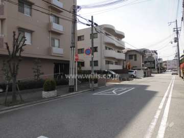 敷地北側の前面道路