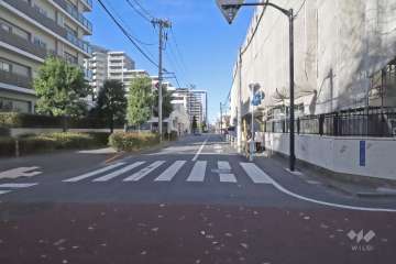 敷地北東側前面道路(南東側から)