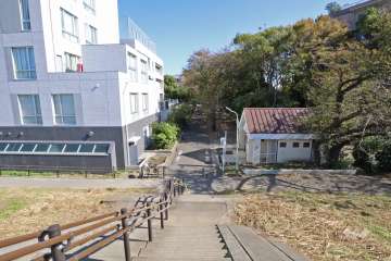 敷地北側の前面道路（西側から）