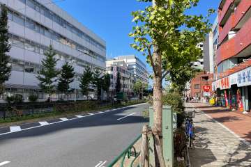 敷地南側の前面道路（東側から）